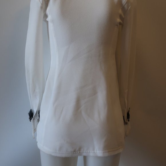 CHRISTINA MAKOWSKY RHINESTONE COLLAR BLOUSE S * - Picture 11 of 16